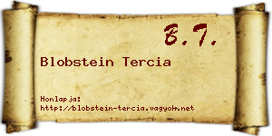 Blobstein Tercia névjegykártya